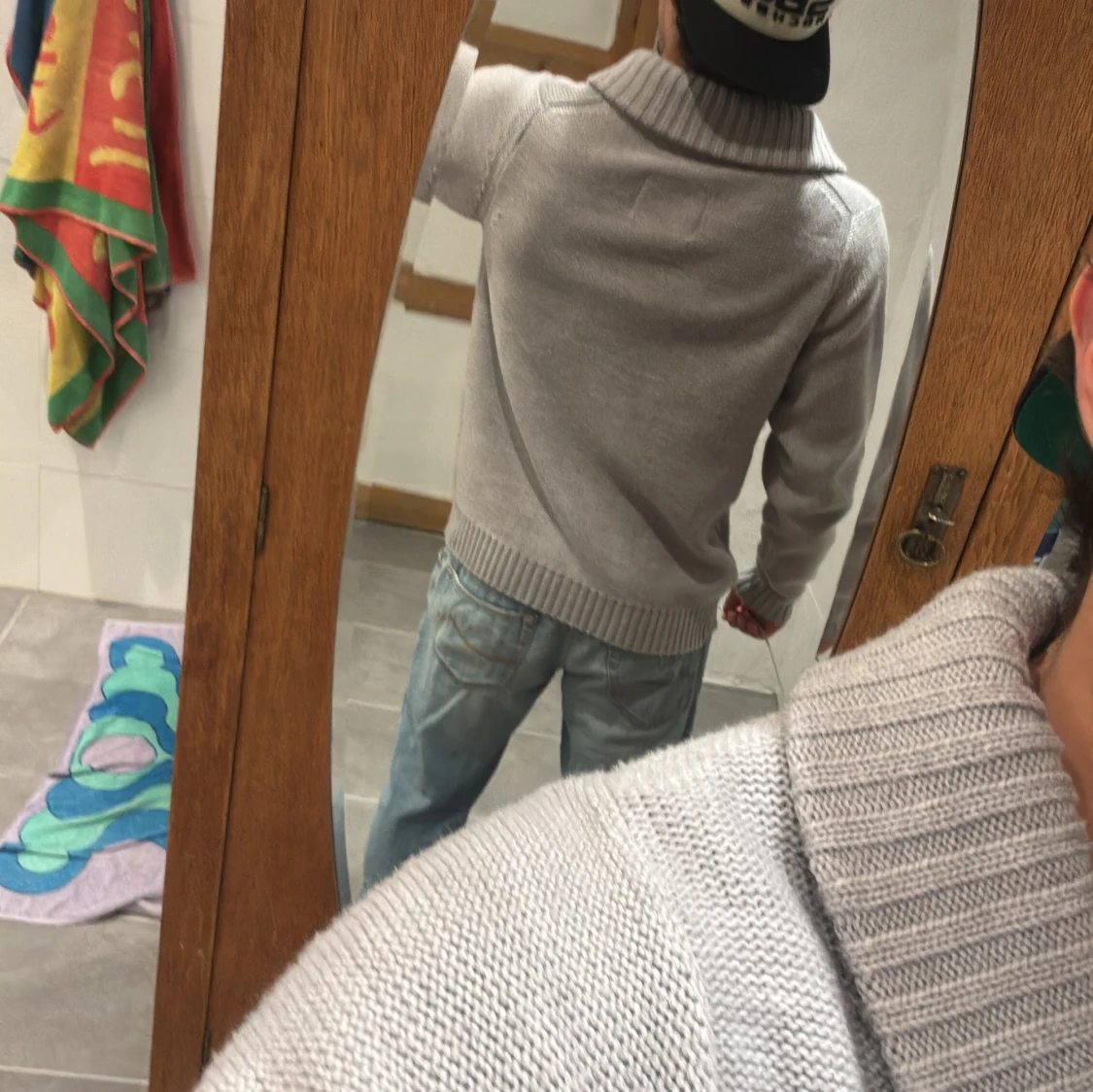 Ljusgrå kofta från Fresh Brand - 2