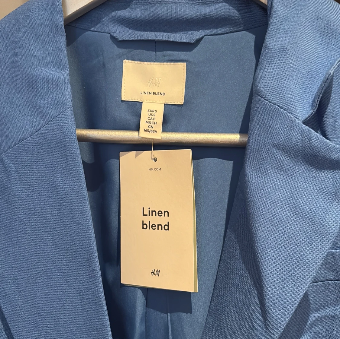 Blå kavaj från H&M i linneblandning - 2