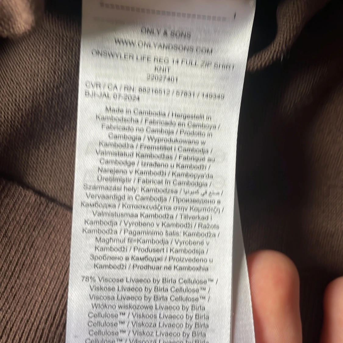 Brun kofta med dragkedja Only & Sons - 3