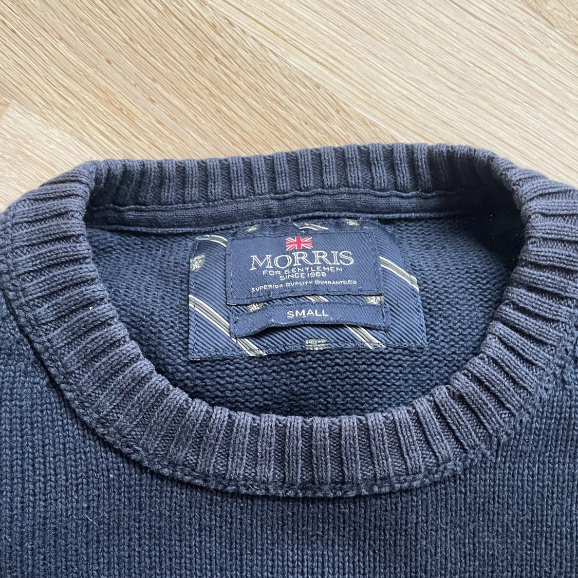 Mörkblå stickad tröja Morris - 3