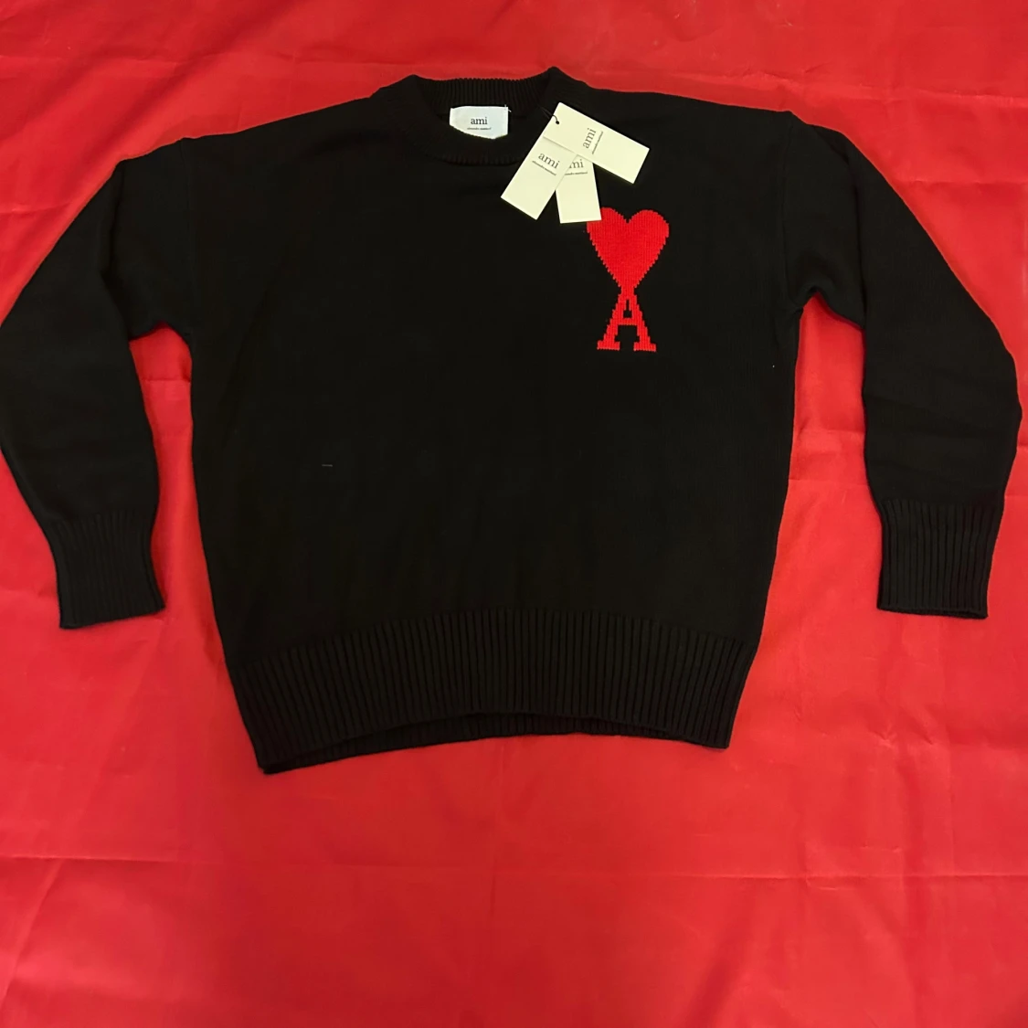 Svart stickad tröja från Ami Paris - 2