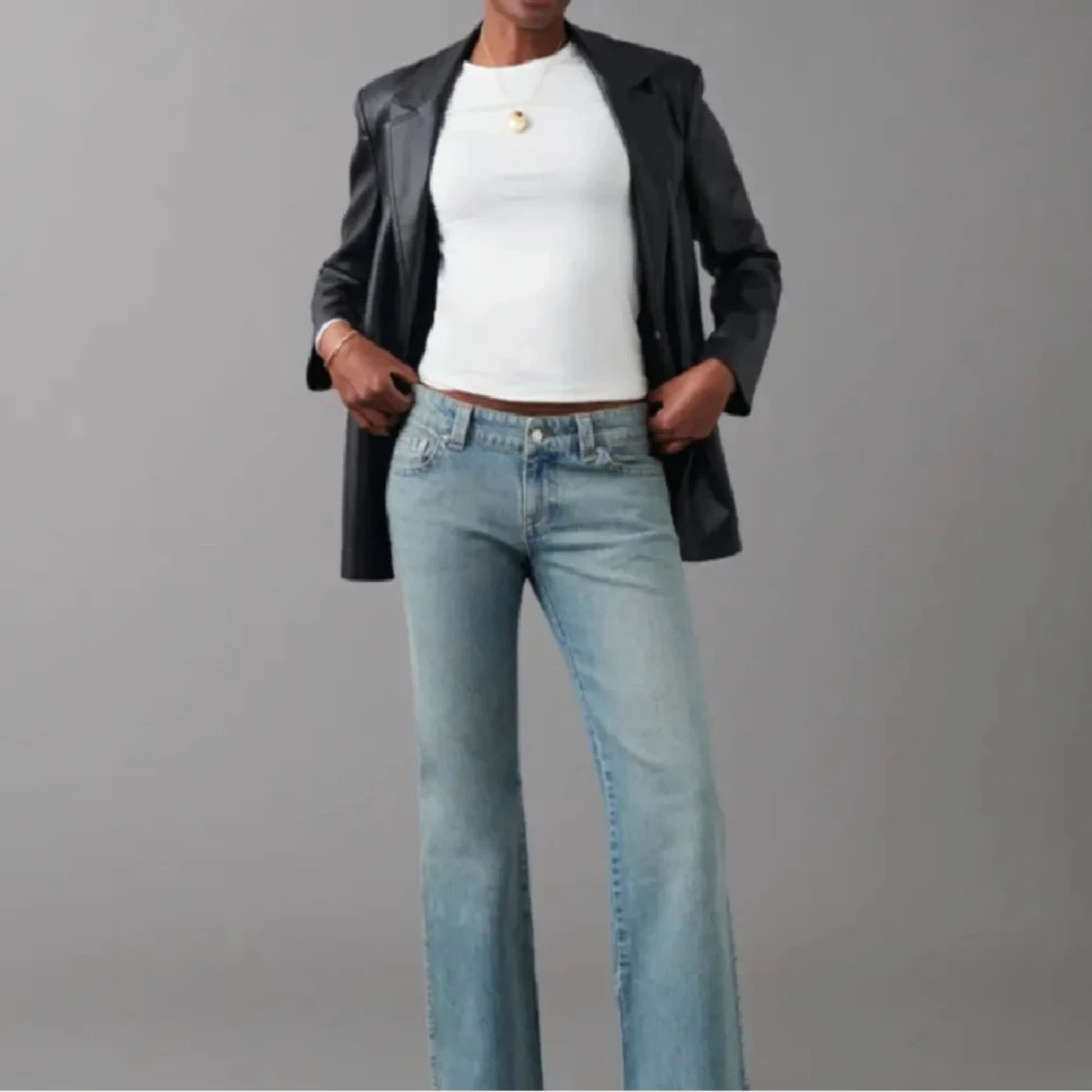 Y2k low bootcut jeans - 1