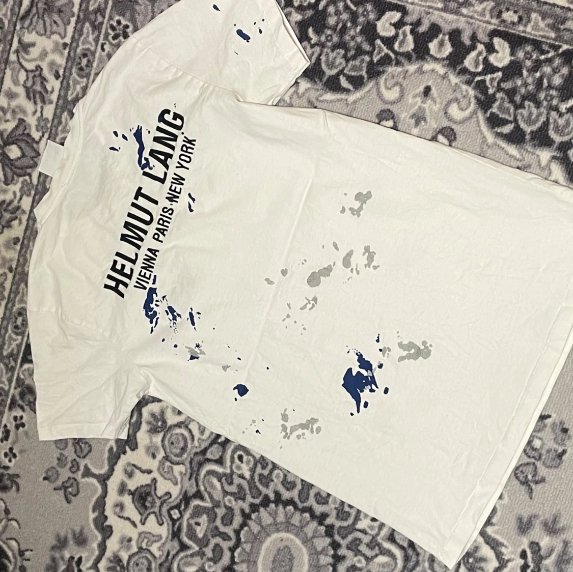 Helmut Lang t-shirt paint splatter - 1