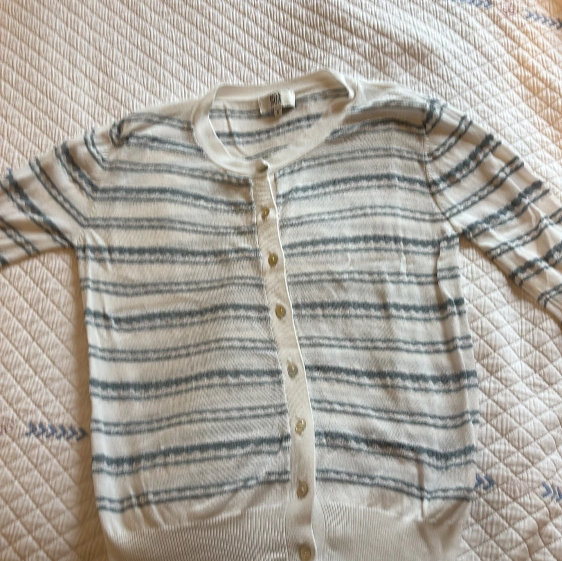 Randig kofta från Noa Noa, vit/blå S