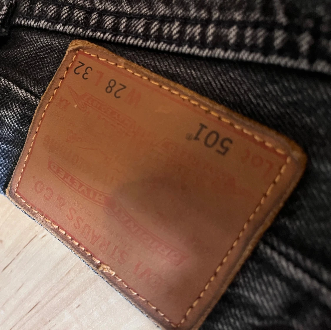 Levi's 501 svarta jeans, W28 L32 - 3