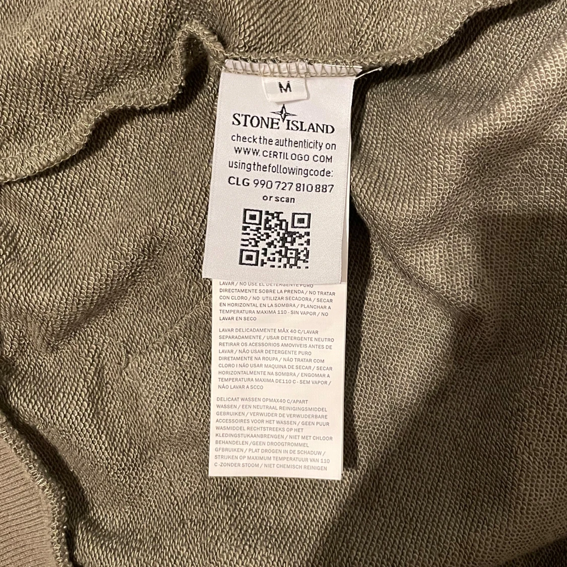 Olivgrön hoodie från Stone Island - 3