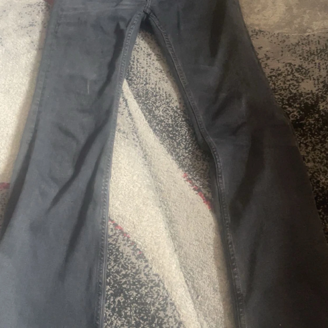 Svarta jeansbyxor XS kort längd