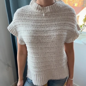 Stickad Trekvartsärmad tröja - Kortärmad stickad tröja / tröja väst storlek s💗
