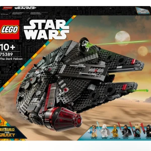 LEGO Star Wars 75389 The Dark Falcon - LEGO Star Wars 75389 The Dark Falcon är ett imponerande byggset med över 1000 delar. Inkluderar flera minifigurer, öppningsbara sektioner och detaljerad interiör. Perfekt för samlare och Star Wars-fans. Produkten ser ut att vara i nyskick, komplett med originalkartong.