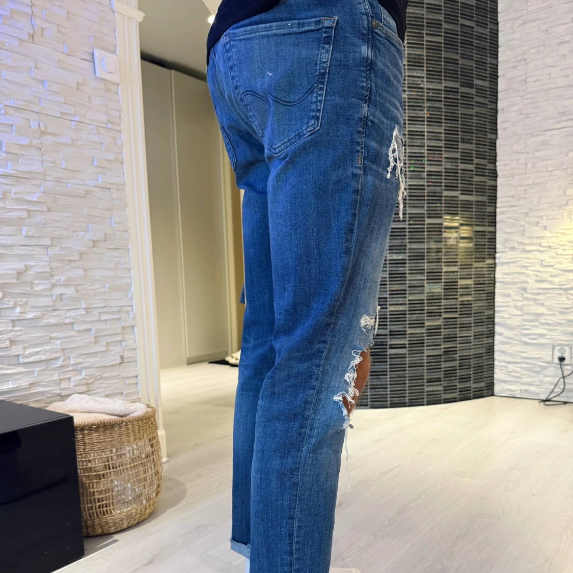 Blå ripped jeans Jack & Jones 31/32 - 4