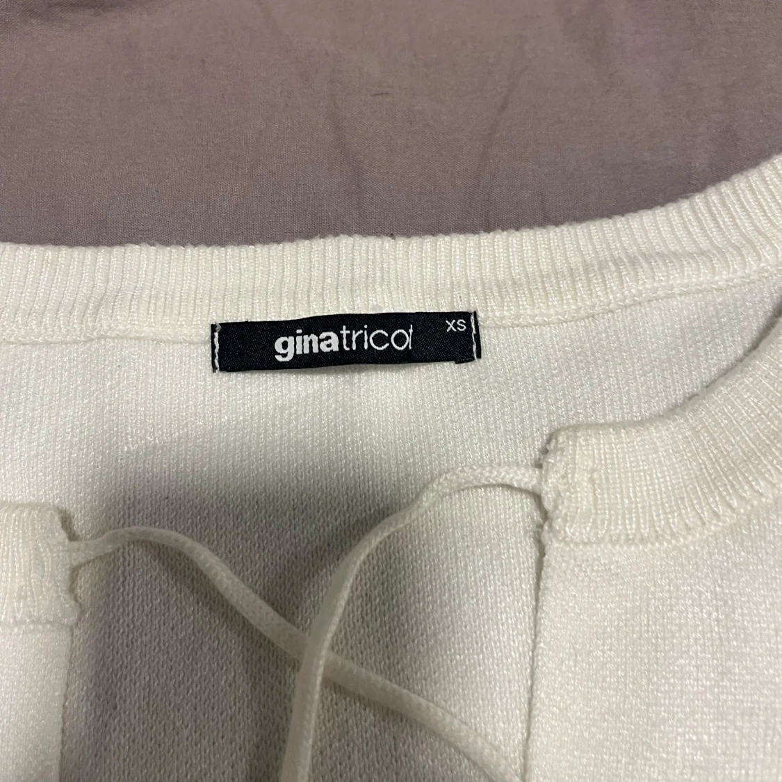 Vit kofta med snörning från Gina Tricot - 2