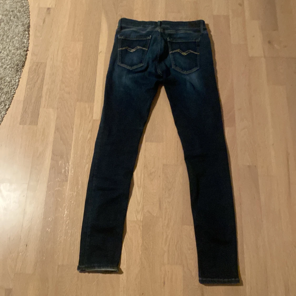 Mörkblå Replay skinny jeans w27 L30 - 1