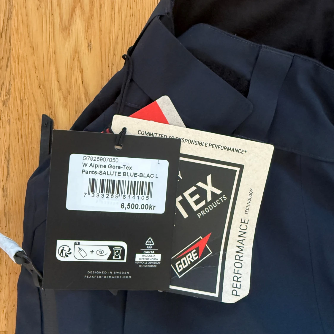 Peak Performance Gore-Tex täckbyxor blå - 2