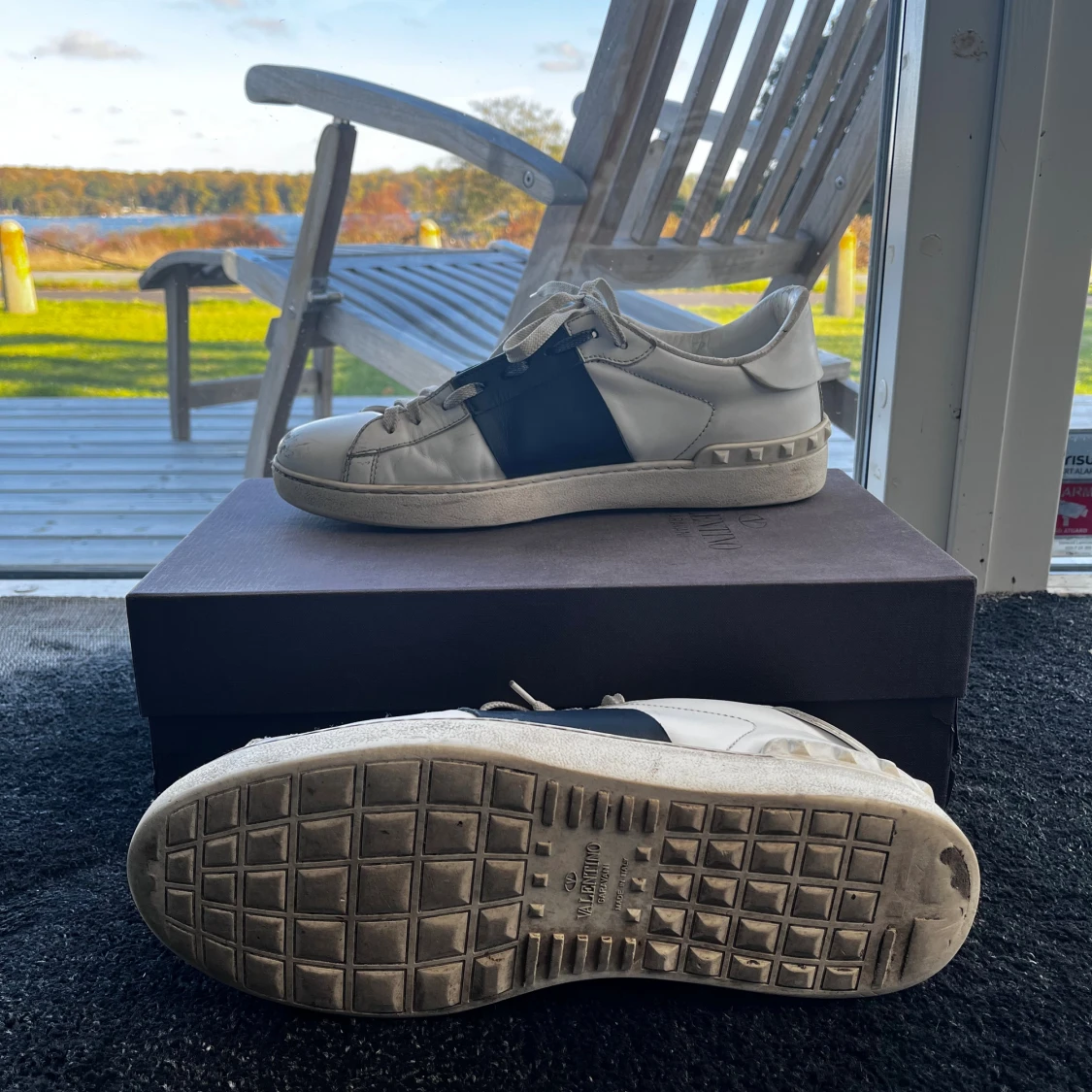 Valentino Garavani Open sneakers vit/blå - 2
