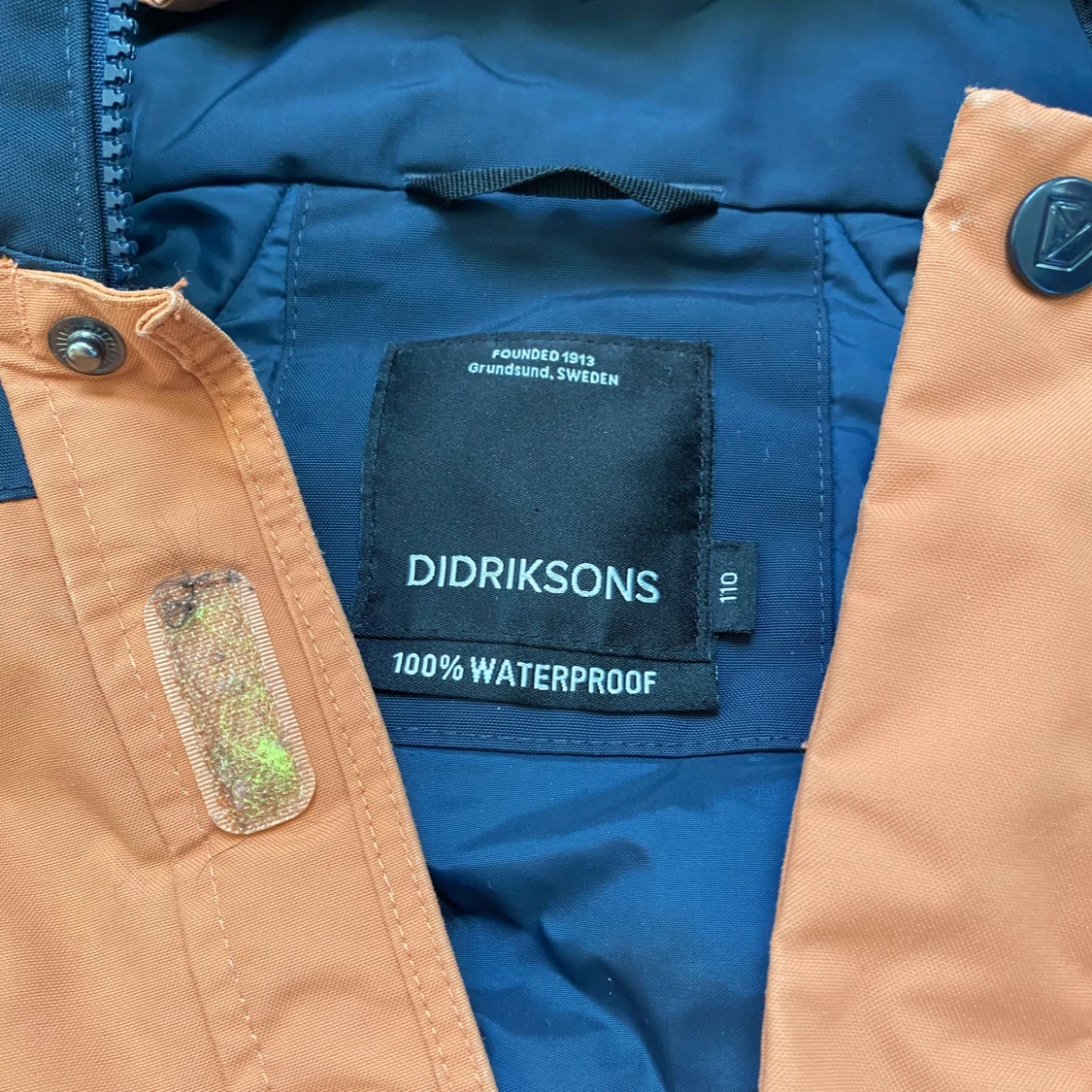 Didriksons vinterjacka orange och blå - 1
