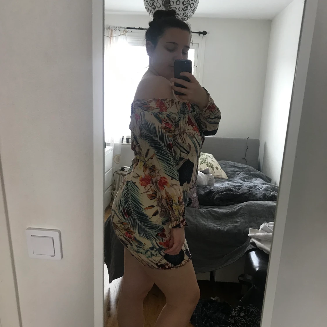 colourful off shoulder dress from Springfield  - 90