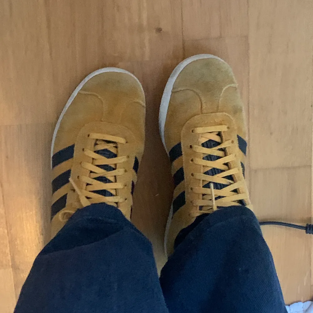 tänkte kolla ifall någon är intresserad av mina vintage adidas skor.                                            -skick 8/10 (lite slitna i sulan)                            -SKORNA TVÄTTAS innan postningen.                                                  -nypris på skorna 1000kr .                               -storeleken är 36 2/3 (två tredjedelar) men passar mig bra som har 37,5                                               -frakt tillkommer på 66 kr. Skor.