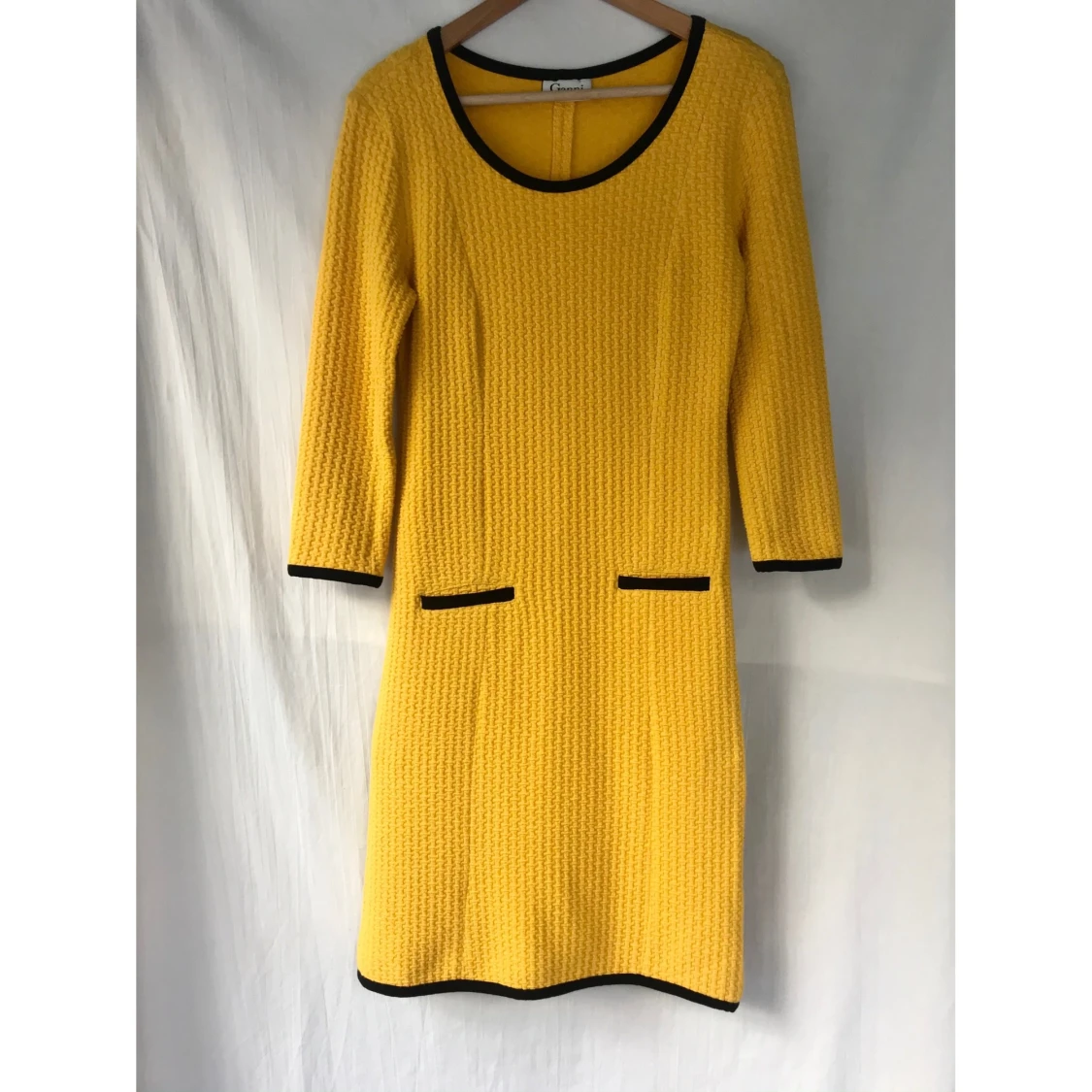 GANNI « Palais Royal » gul klänning st.S