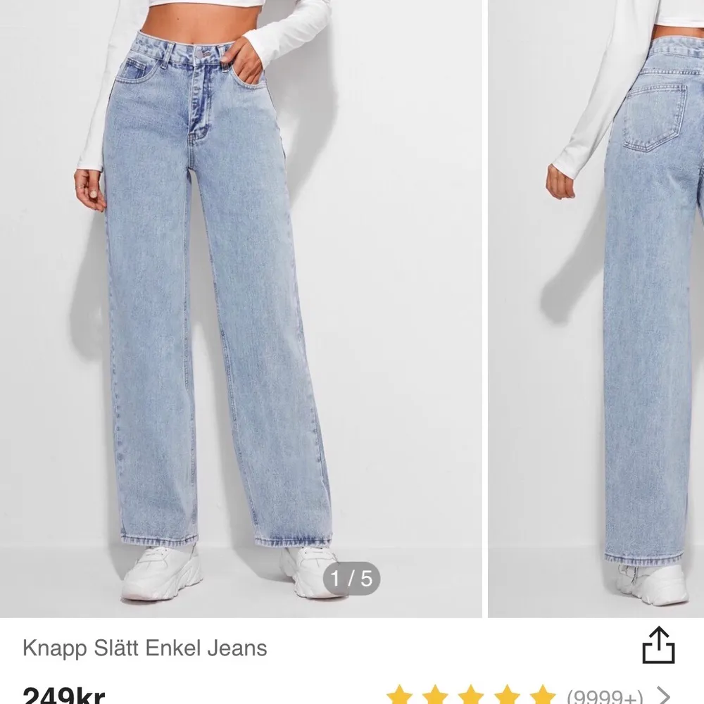 Säljer ett par superfina högmidjade jeans från Shein, beställde en för liten storlek så den passar dessvärre inte och har inte orkat skicka tillbaka. Storlek XS, högmidjade, ljusa. Perfekt nu till vår ☀️🌈 Helt oanvända. Pris kan diskuteras vid snabb affär. Skriv om ni har några funderingar! . Jeans & Byxor.