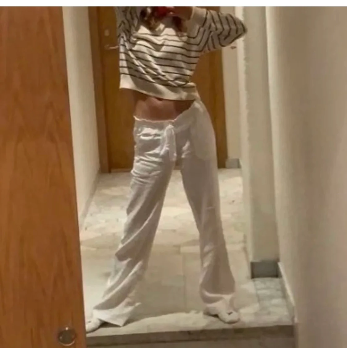 vita linnebyxor från hm🤍