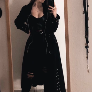 Long gothic coat - I’m selling my loved gothic coat. It’s ankle length, heavy and really cool-looking. It’s well taken care of, just like new. The size varies, I’m a S-M and it still fit me perfectly although it’s an XL. The price can be negotiated! Free shipping!