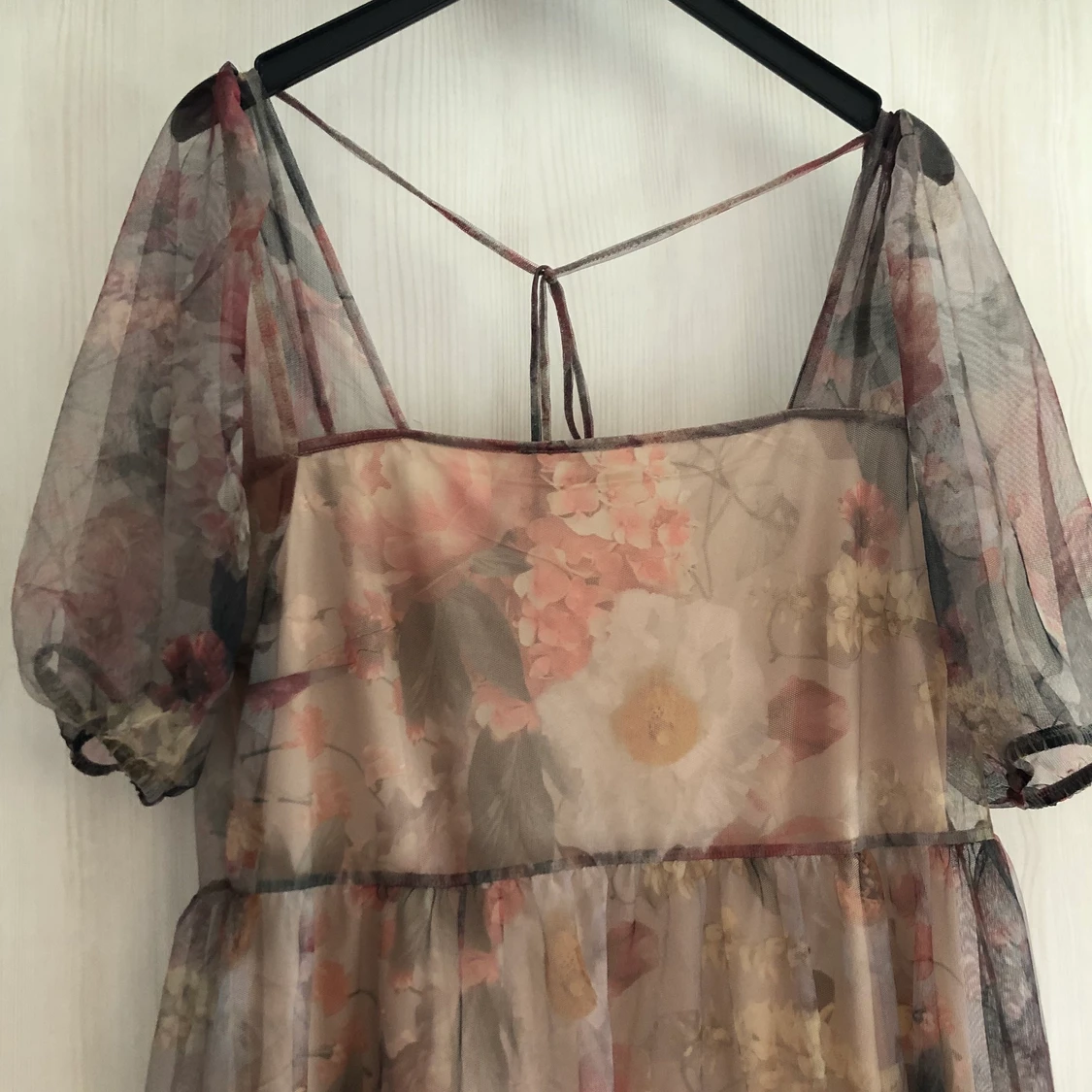 Blommig mesh maxi dress - 91