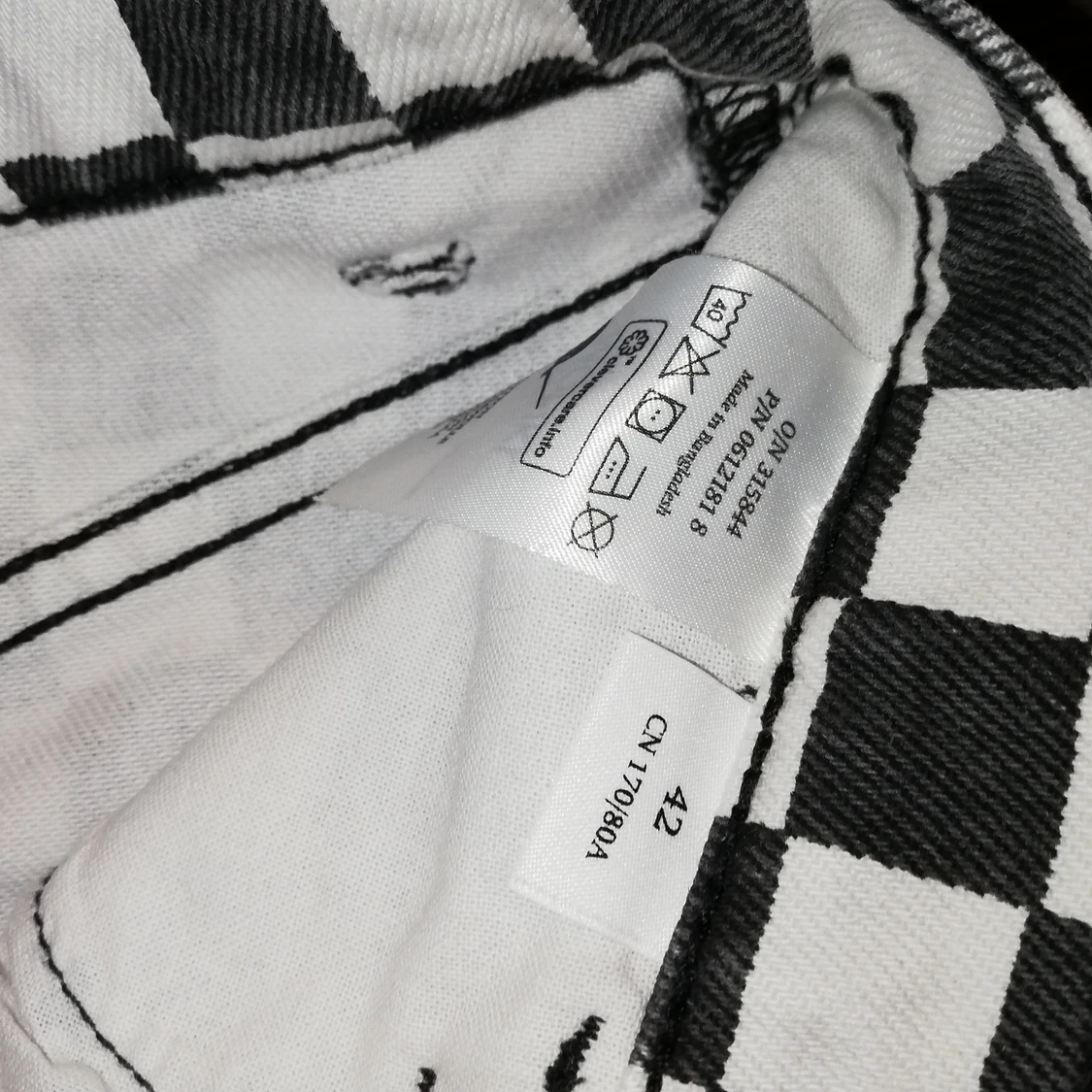 Monki rutig jeanskjol strl 42 - 90