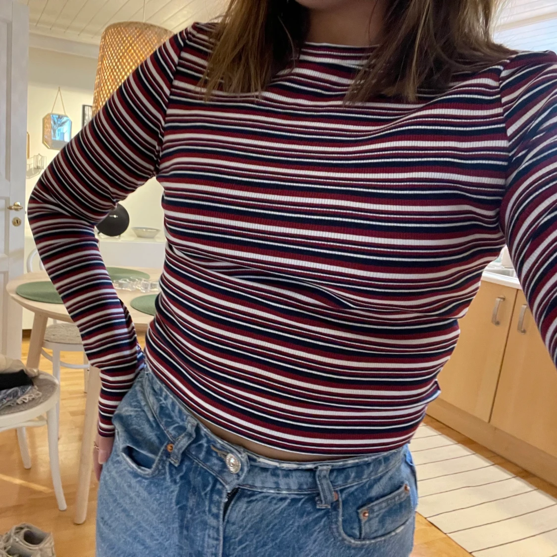 Randig långärmad  - 90