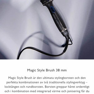 Styling borste Björn Axén - Knappt använd styling borste från Björn Axén. Integrerad värme och jonisering så håret får fin lyster. Extra lång sladd, gör den lättare att hantera