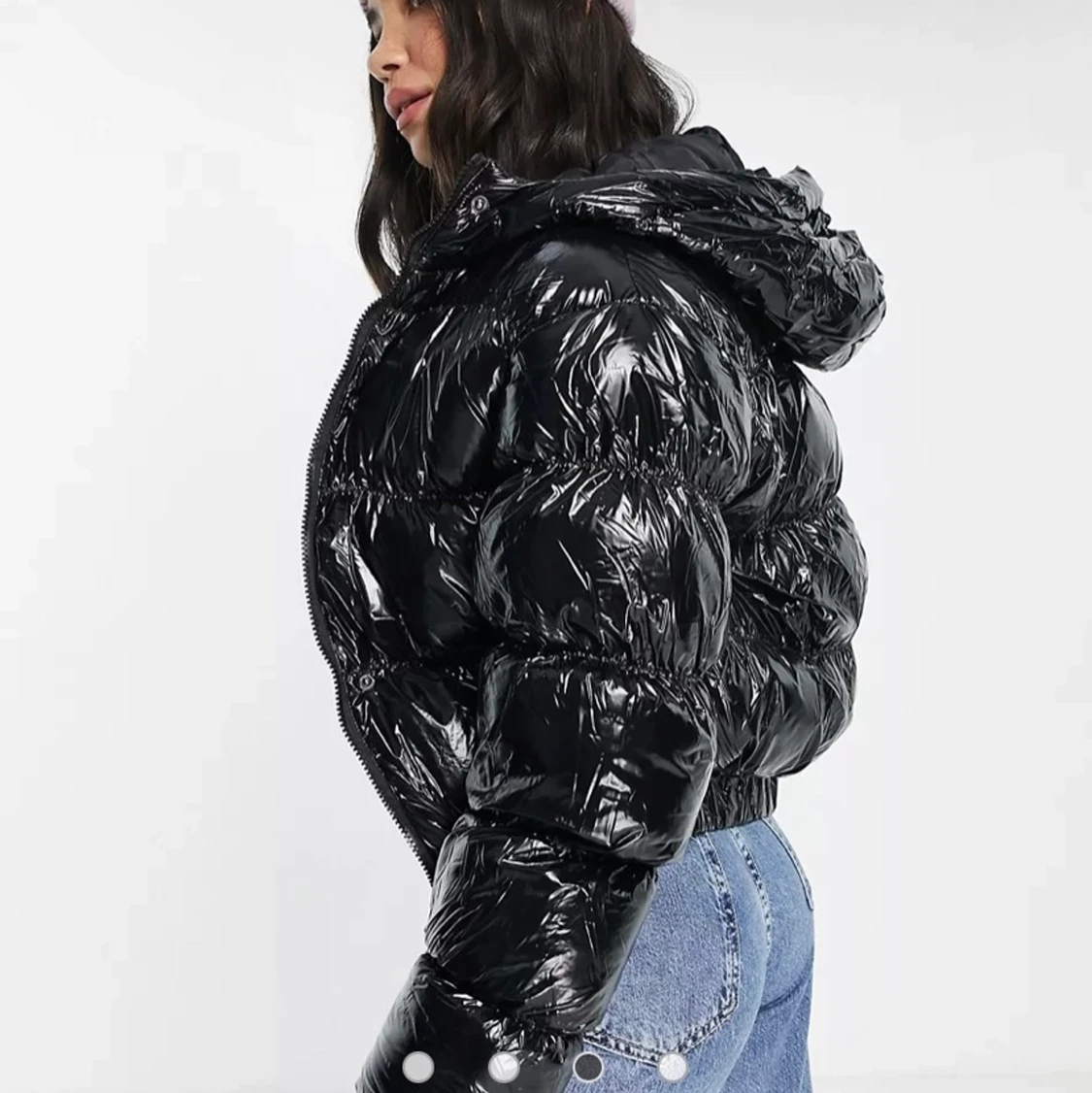 Svart Pufferjacka - 90