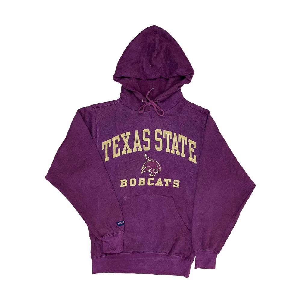 - Texas state (Bobcats)College Hoodie - Burgundy - Excellent Condition  - Size XS (Fits XS/S) - Unisex Measurements - Chest:41cm - Shoulder to shoulder: 41cm - Length: 62  #Diviinethrift #college #streetwear #trendigt #vintage  #vinröd #tröja #sweater #florida . Huvtröjor & Träningströjor.