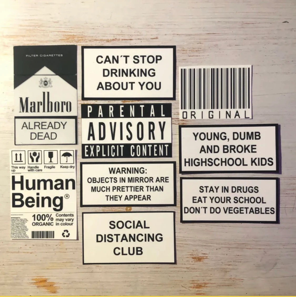 Större klistermärken  - 90