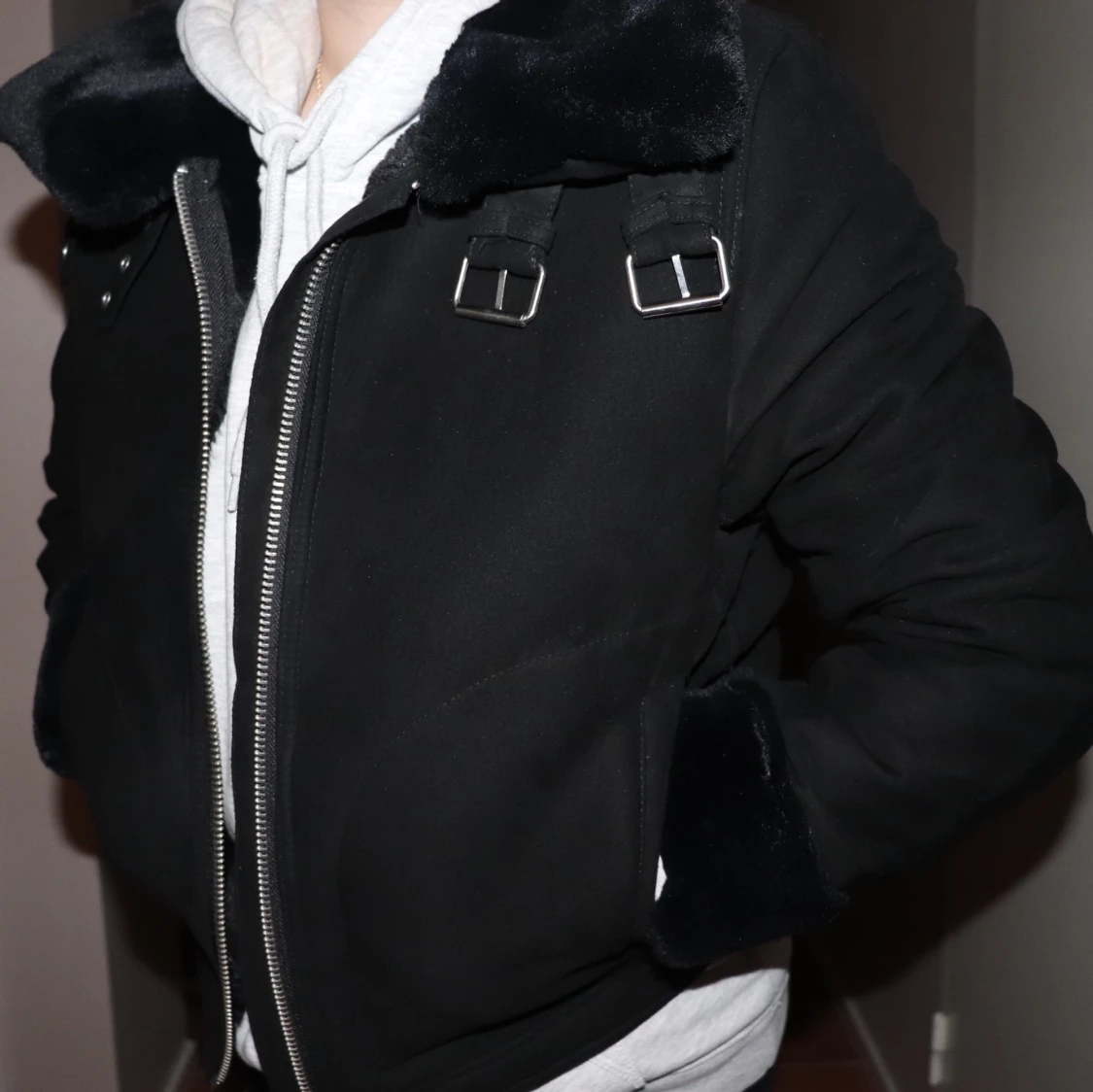 Biker jacka i storlek 38