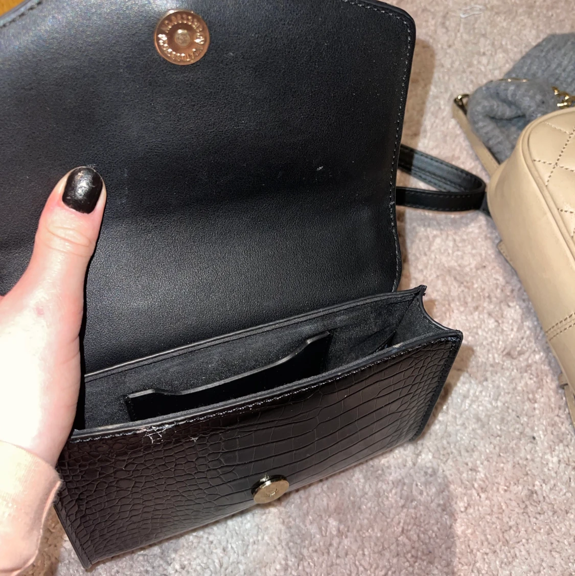 Svart midjeväska - 90