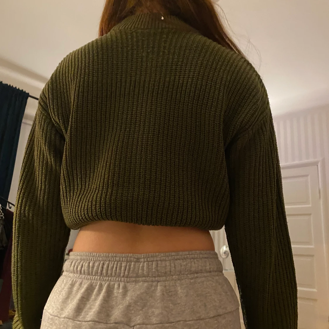 Croppad stickad tröja  - 90