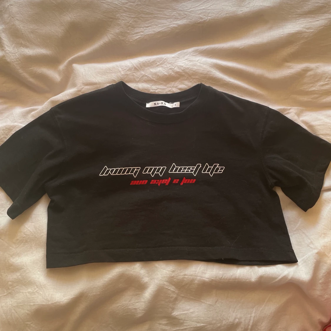 Croppad t-shirt  - 90