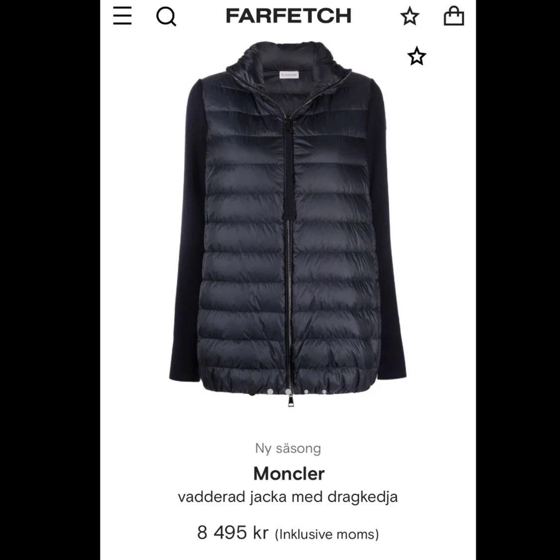 Moncler cardigan lång jacka