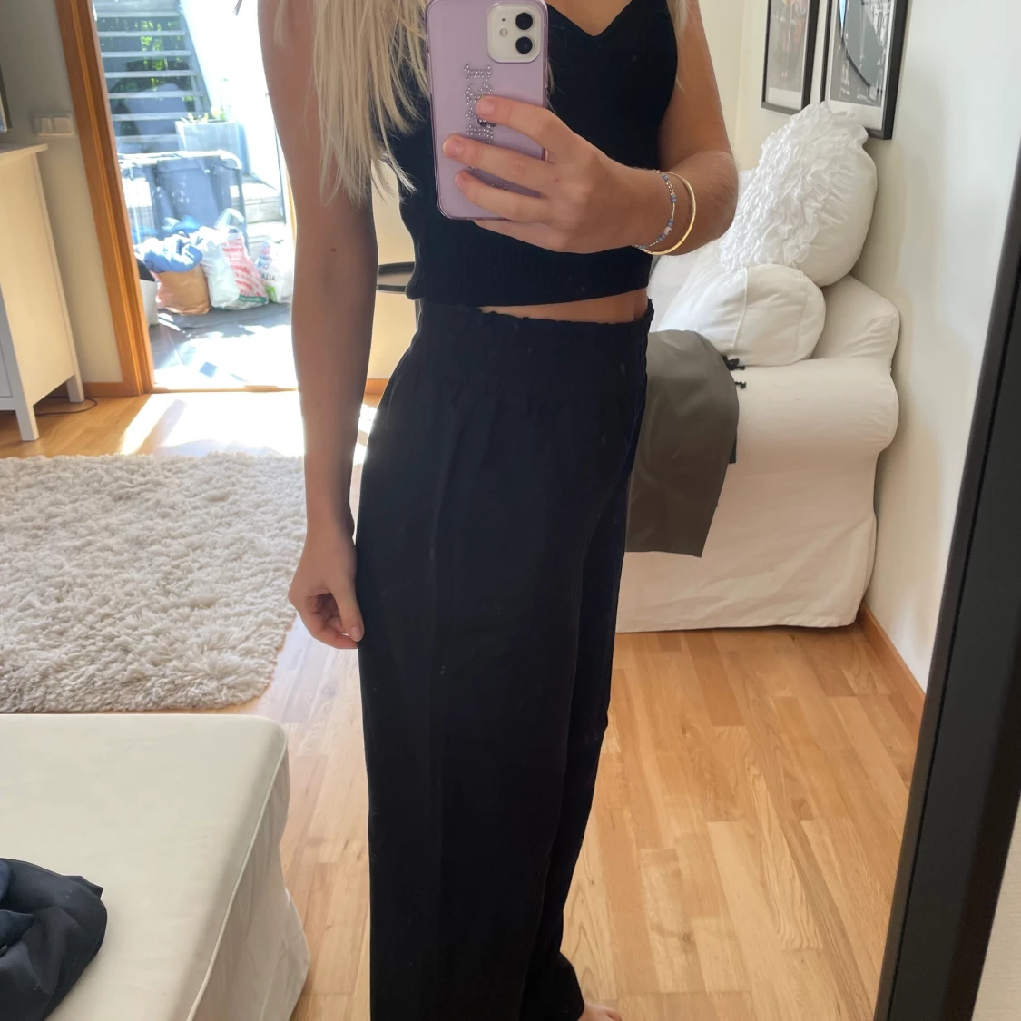 Linnebyxor från h&m - 90