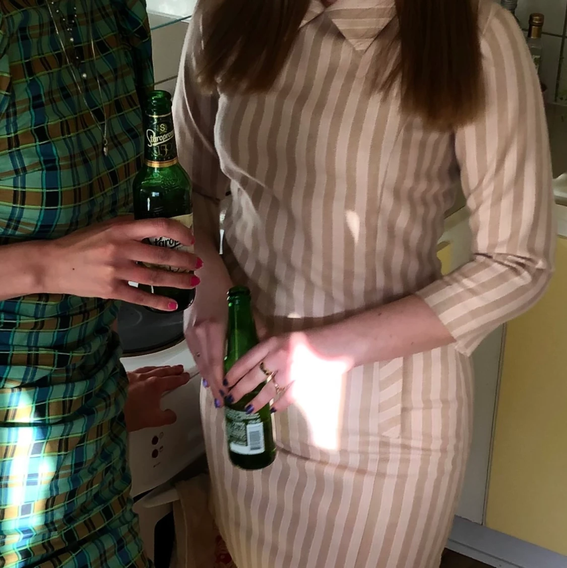 Retro randig klänning  - 90