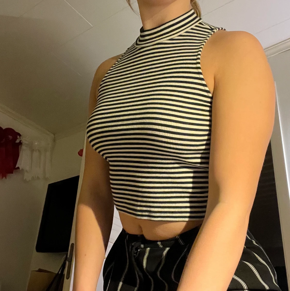 Marineblå topp - 90