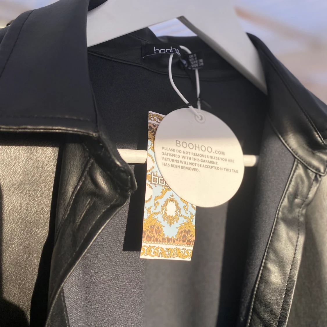 Svart jacka i läderimitation ✨ - 90