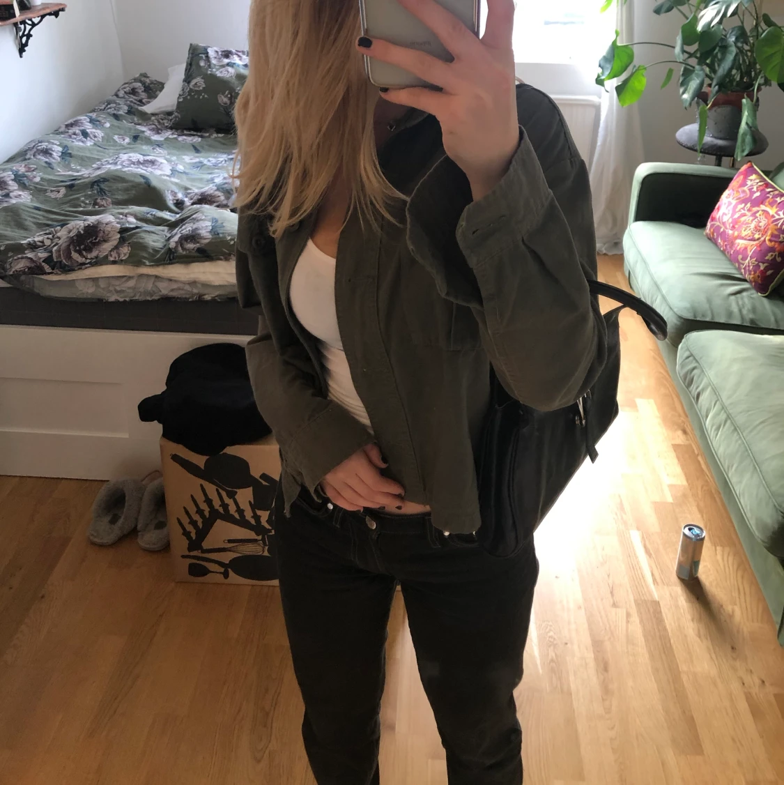 Grön jeansjacka  - 91