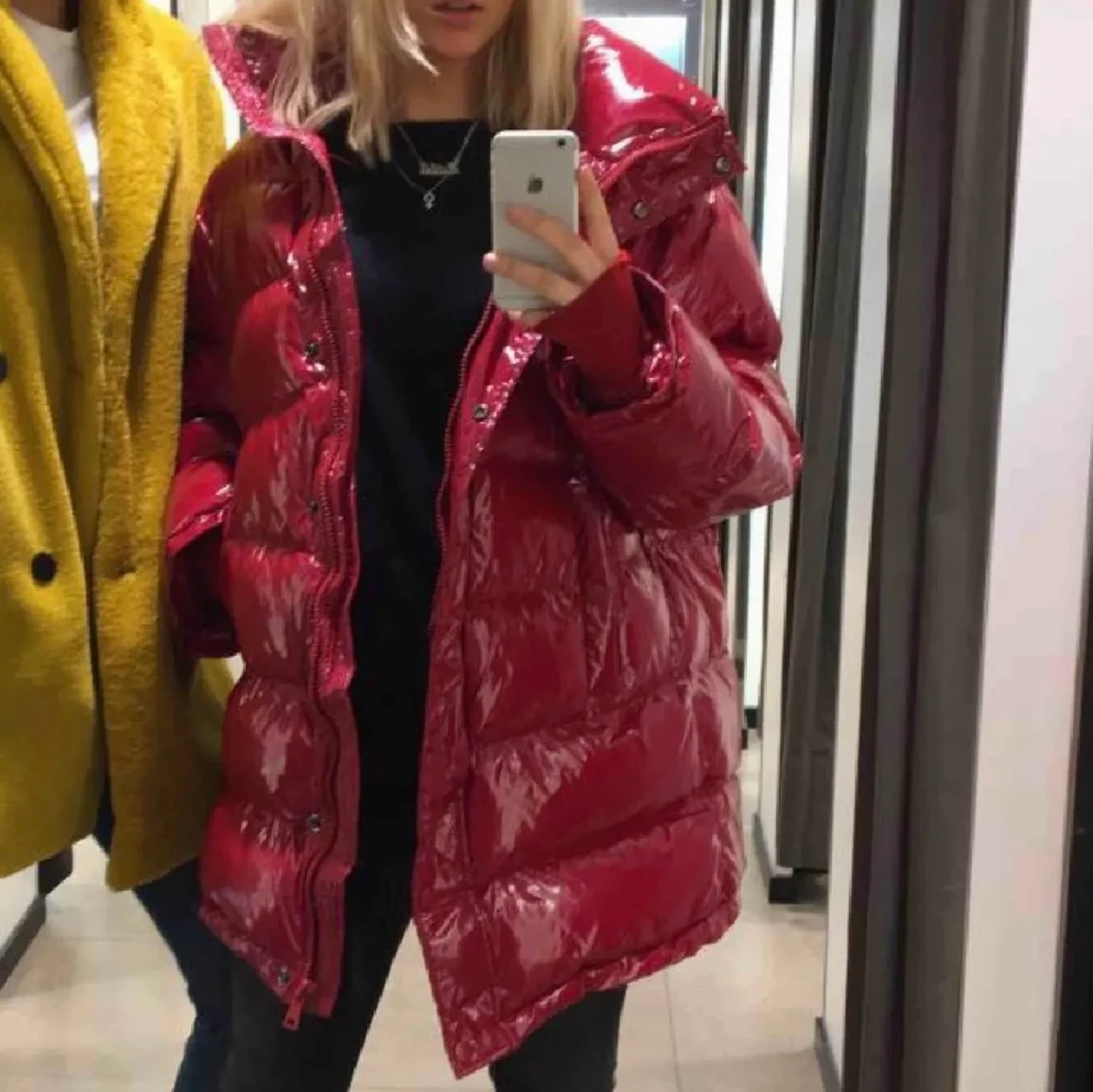 Röd vinterjacka - 90