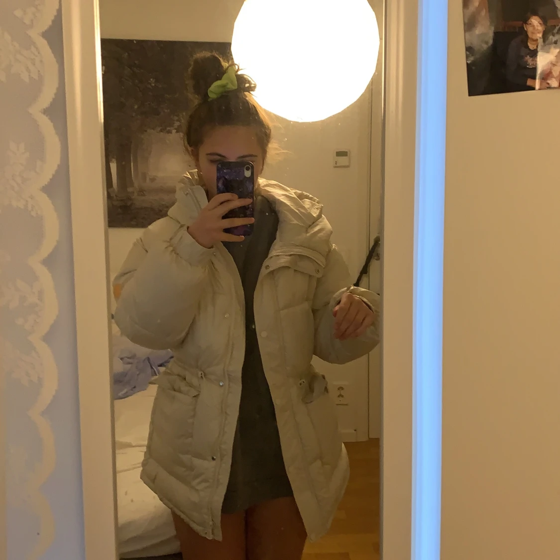 Pufferjacket beige