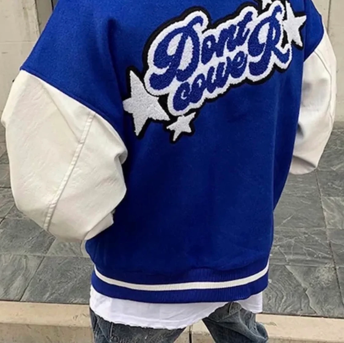 Blå varsity jacket - 90