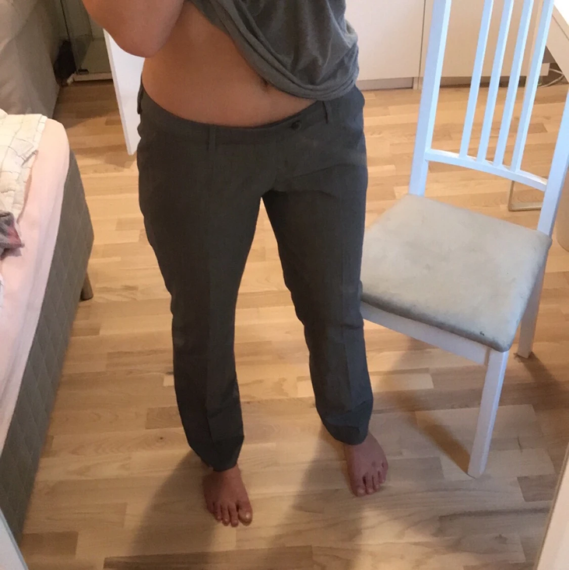 Lågmidjade kostymbyxor