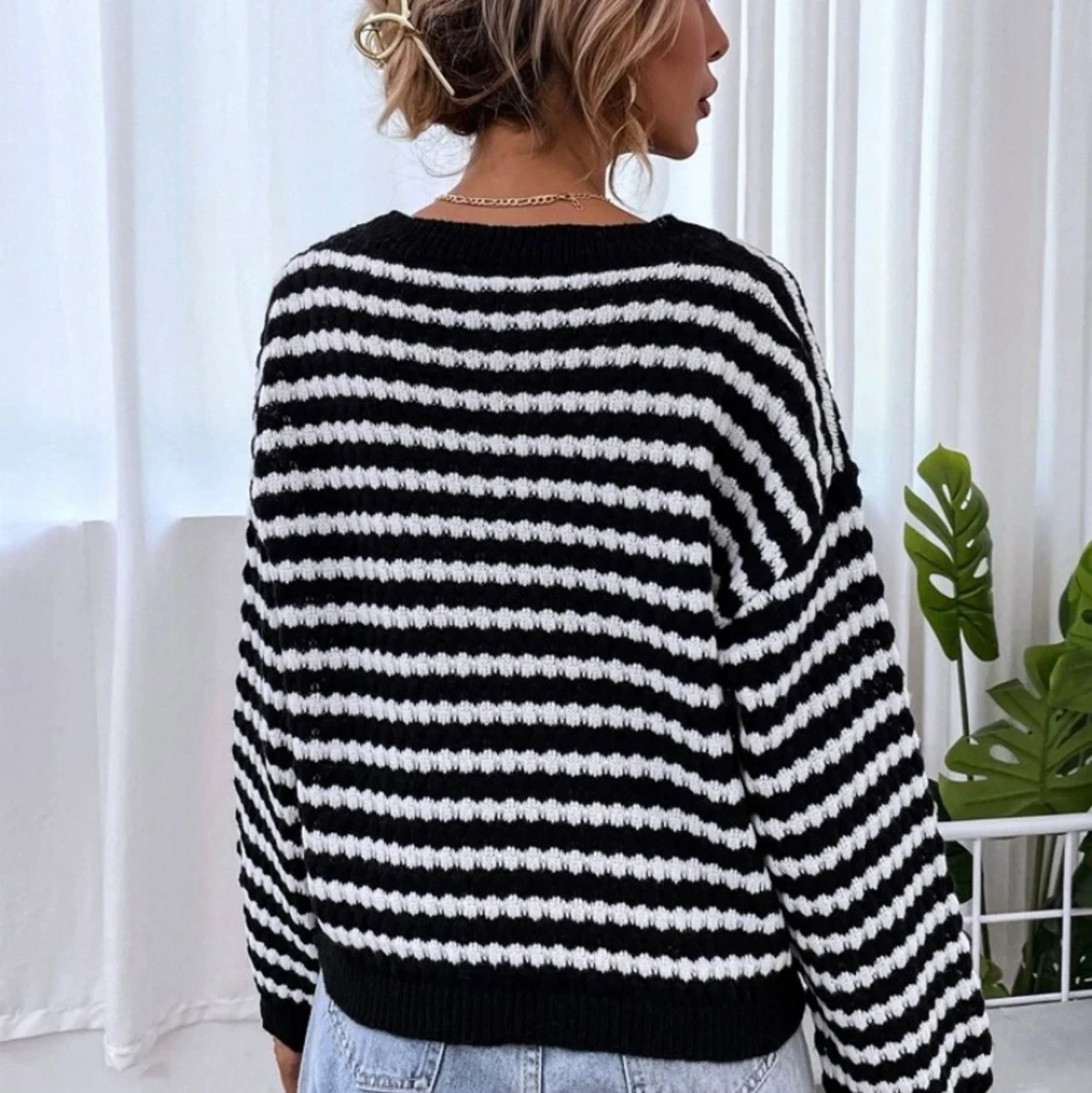 Randig sweatshirt  - 91