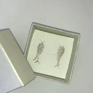 Örhängen  - Säljer dessa vingar örhängen i silver för 100kr! Köparen står för frakten! Betalning sker via swish o inget annat!!