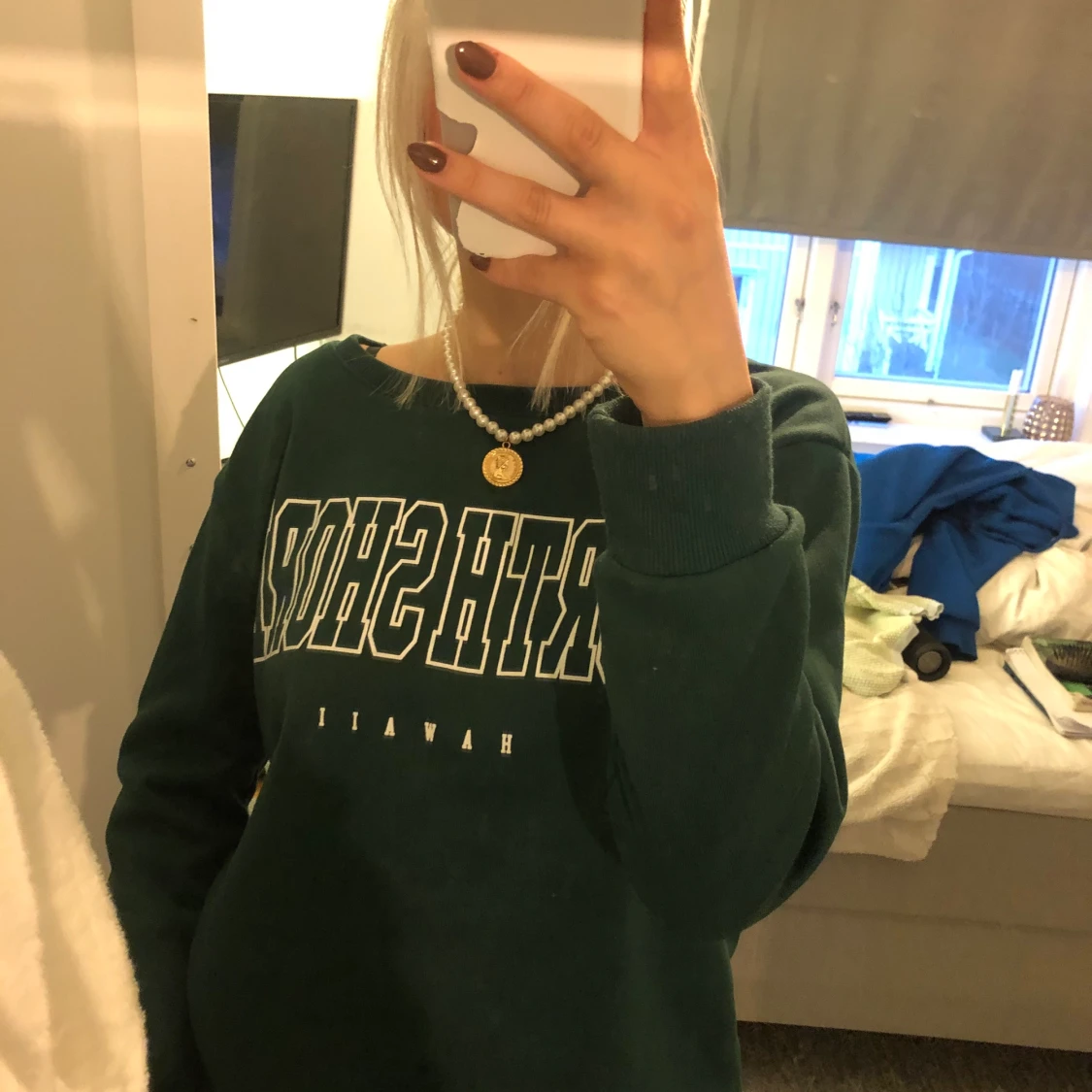 En grön jättefin tröja!!! Storlek s  - 91