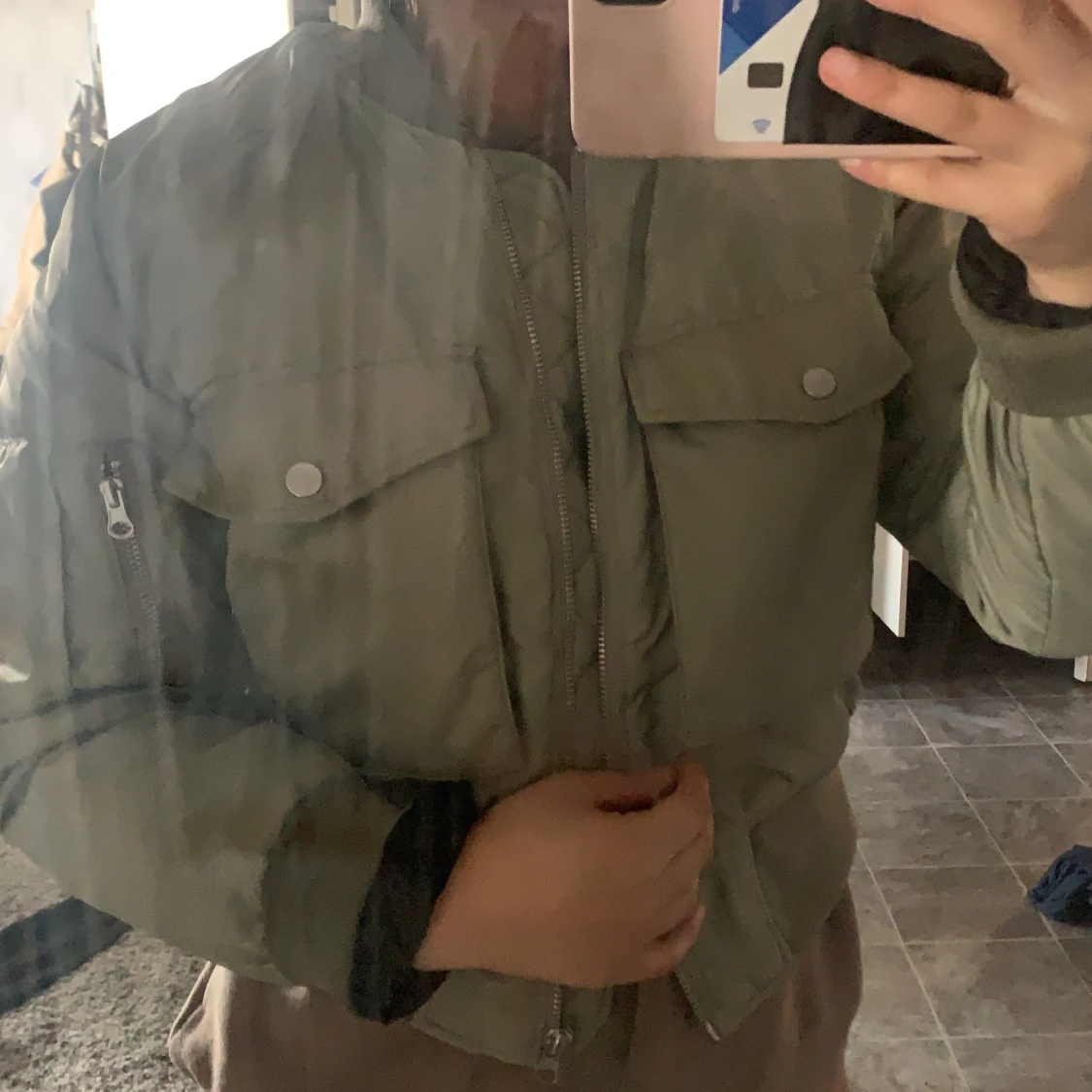 Grön bomberjacka - 90